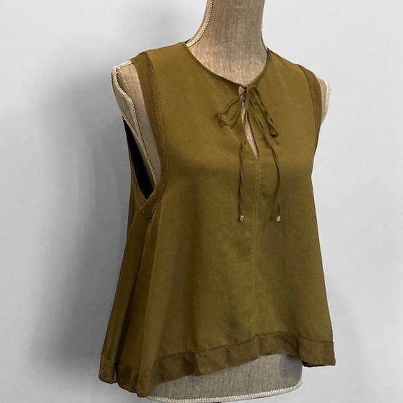 ZARA Green Sleeveless Flowy Top - Picture 3 of 14